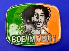 Bob Marley Rasta Multicolor Green Orange One Love Metal Belt Buckle