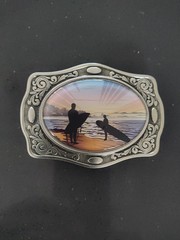 New Belt Buckle Featuring a Surfer
