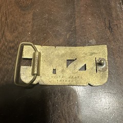 USMC solid brass belt buckle “USMC” in large letters 2” tall & 4”wide unpolished