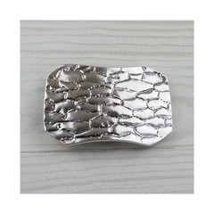 Vintage Yellow Textured Belt Buckle – Rustic Metal Buckle