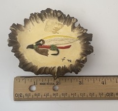 Sculpture Elk Horn Belt Buckle Handmade Idaho Native American Feather Hook Sign