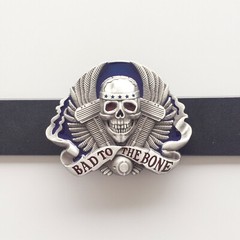 Vintage Style Enamel Skull Belt Buckle also Stock in the US