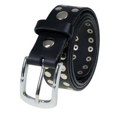 Milwaukee Leather MP7100 Men&rsquo;s Studded Genuine Leather Belt for Biker w/ Buckle