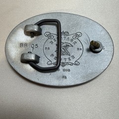 Heritage Pewter Belt Buckle 3 Grizzlies Oval