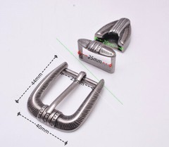 25mm Western Cowboy Rodeo DIY Leathercraft Belt Buckle Loop and Tip 3 Pcs Set
