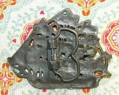 Vtg ~ Metal Schooner 12 Sails Nautical Sailing Ship / Sail Boat Belt Buckle