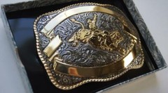 Crumrine Western Belt Buckle Bull Rider M&F Western c04610