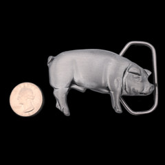 Pig Hog Sow Boar Swine Piggy Zinc Alloy Belt Buckle (New)
