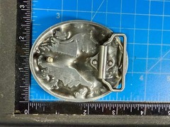 YELLOWSTONE National Park Moose Elk Wildlife Scene Silver Color Belt Buckle