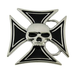 Skull Belt Buckle Chopper Skeleton Metal Halloween Costume Party Cosplay Men New