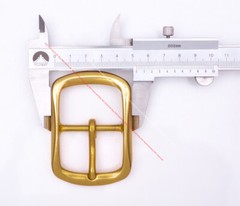 CLASSIC SOLID BRASS ROUND CENTER BAR LEATHERCRAFT BELT BUCKLE REPLACEMENT 40MM