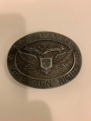NRA Member Vote Gun Rights Belt Buckle Limited Edition No.17993