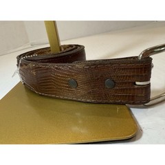 Belt 3-D DDD Belt 42 Brown Embossed Leather Tooled Western Cowhide Silver Buckle