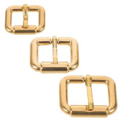 3Pcs Reusable Copper Single Prong Buckles for Bag Straps Golden Durable