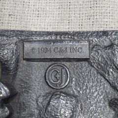 VINTAGE CARPENTER BELT BUCKLE SILVER METAL C&J INC 1994 COLLECTIBLE MENSWEAR DAD