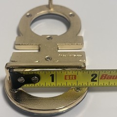 Salvatore Ferragamo Belt Buckle Gold and Navy blue fits belts 1.5” wide blemish