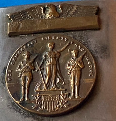 Vintage Lady Liberty Justice Democracy Memorial World War II ? Belt Buckle