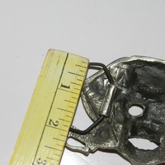 Vintage Pirate Skull Crossbones Cross Swords Belt Buckle Halloween Costume