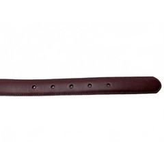 Lands End Brown Leather Belt Men 48&Prime; Long Gold Buckle Classic Business Everyday