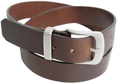 Solid Brass Buckle and Keeper Quality Full Grain Genuine Leather Belt. No: 41004