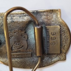 VTG Mason Tradesman Brass Belt Buckle 82 The Great American Buckle Co USA