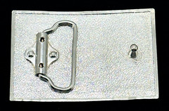 Belt Buckle Enamel Union Jack UK British Flag Silver Tone For 1 1/2 Inch Belt