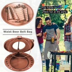 Beer Holder Belt Buckle Metal Funny Portable Opener Storage Metal Beer