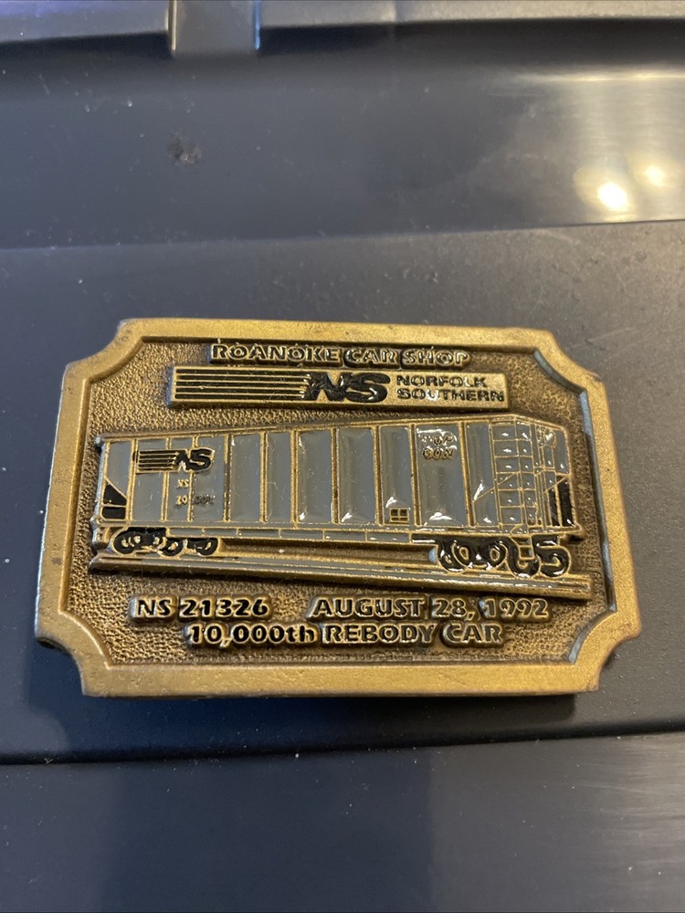 belt buckle Norfolk Southern Locomotive Dept. Roanoke Car Shop