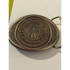 Vintage United Steelworkers of America Belt Buckle Kolbaco District 37 USA Metal