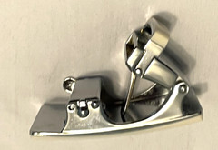 Silver Tone White Ratchet Belt Buckle Chaoren « CR » Monogram