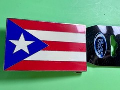Puerto Rico Flag Commemorative Patriotic 2004 Belt Buckle by Silver Moon