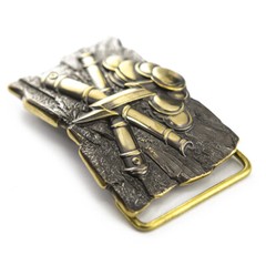 Brass belt buckle Gods of war, Military field artillery cannons, Rocket Forces