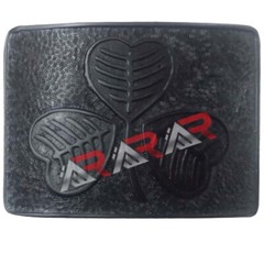 Mens Scottish Kilt Buckle Belt Highland Buckles Pin Irish Shamrock Jet Black AAR