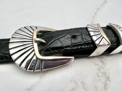 BG Mudd BGM .925 Sterling 14K Gold Tom Taylor Santa Fe 1” buckle set