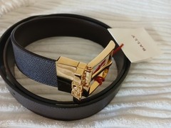 BALLY Parker Men&rsquo;s Adjustable Belt -Brown/Gold EU 110/US 44 MSRP $325