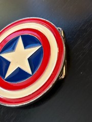 Vintage Collectible Captain America Round Metal Colorful Belt Buckle