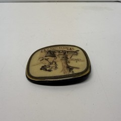 Vintage Cartoon Belt Buckle Funny Golfer & Squirrel « Gotta Love It » Fits 1.5”