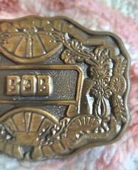 Vintage Oden NC Brass Belt Buckle BOB Personalized Raised NAME Hook Closure