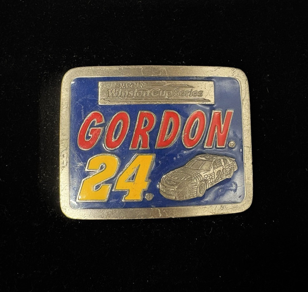 vintage 1998 Jeff Gordon NASCAR #24 belt buckle RARE