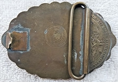 Vintage SFPD Belt Buckle Montauk Silver Co Americas Finest Brass Collectible