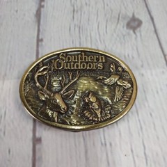 1986 VTG SOUTHERN OUTDOORS belt buckle SOLD BRASS made in USA Limited Edition