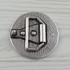 Round Amulet Belt Buckle Medieval Style Metal Antique Brass Look