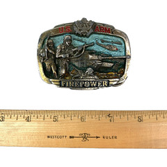1981 US United States Army Firepower 3D Belt Buckle H1071