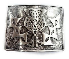 SCOTTISH THISTLE DESIGN KILT BELT BUCKLE ANTIQUE