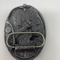 Vintage Bergamot Brass Works Pewter Eagle Belt Buckle USA Bird Wildlife Art