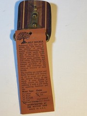 Wooden Belt Buckle Handmade In USA By The Button Tree. Vintage.