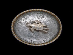 UB01119 GREAT **COWBOY RIDING HORSE** WESTERN & COWBOY BELT BUCKLE