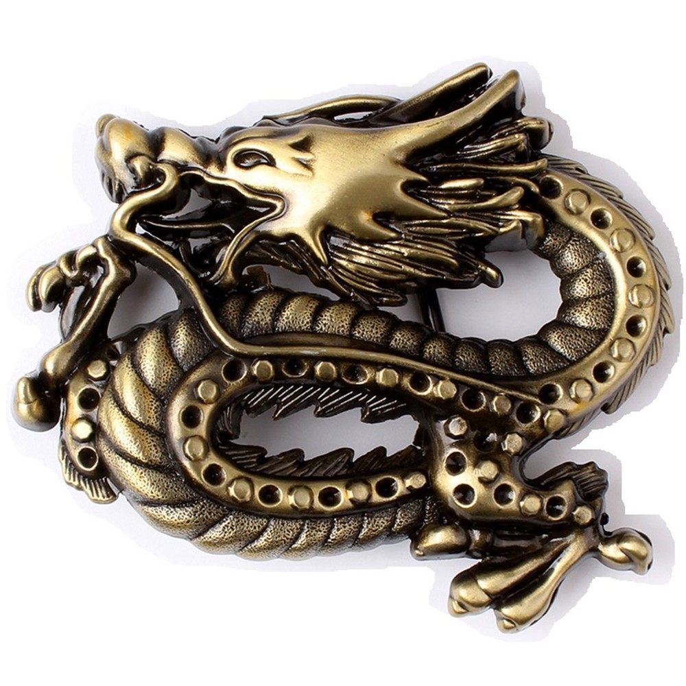 Dragon Men&rsquo;s Belt Buckle Western Cowboy Native American (DRGN-01)