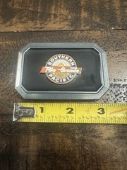 SOUTHERN PACIFIC RIO GRANDE RAILROAD Belt Buckle Metal Enamel Rare Version