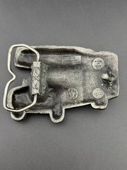 1979 Bergamot RV Motorhome Belt Buckle Vintage Camper Heavy 3D Relief Sculptural